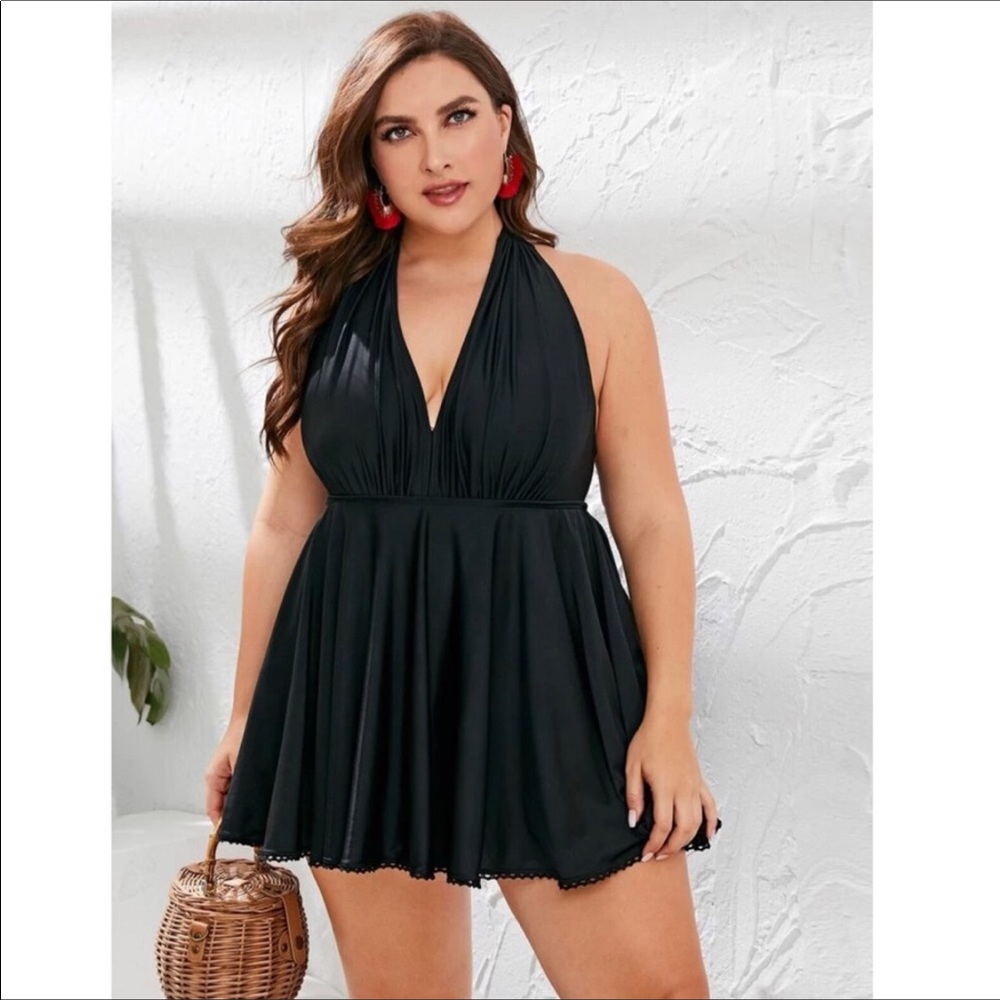 Halter Top 1 Piece Swimsuit🩱Dress Wear Everywhere